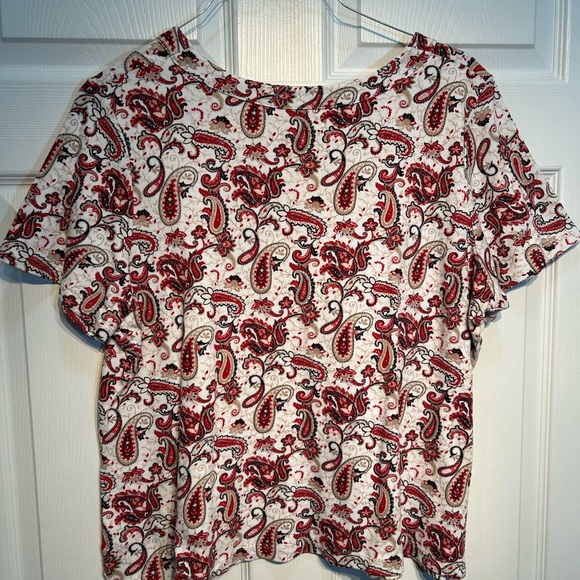 Kim Rogers 100% Cotton Square Neck Top Size 1X - Picture 3 of 4